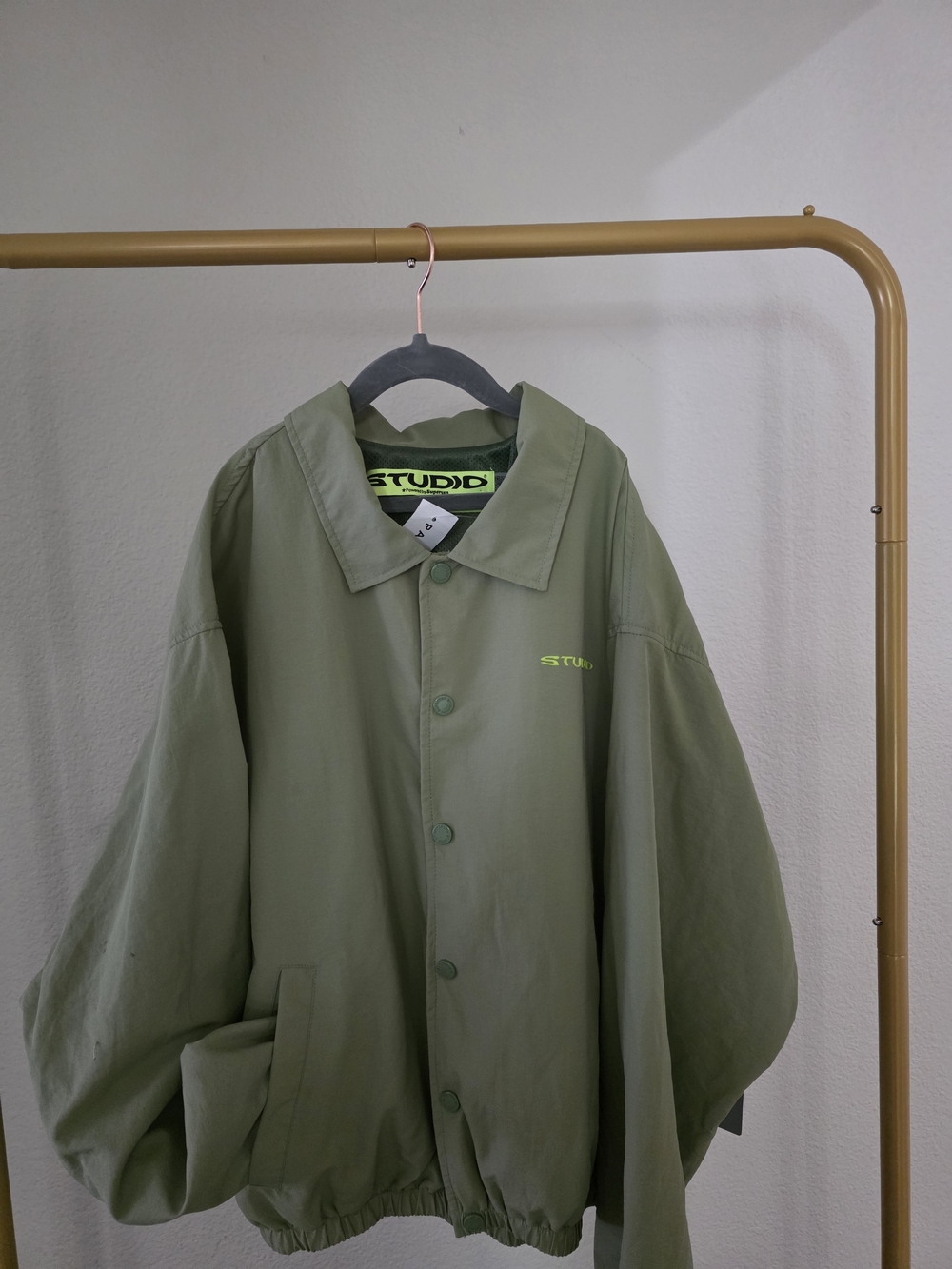 STUDIO Olive Green Men's Coach Jacket